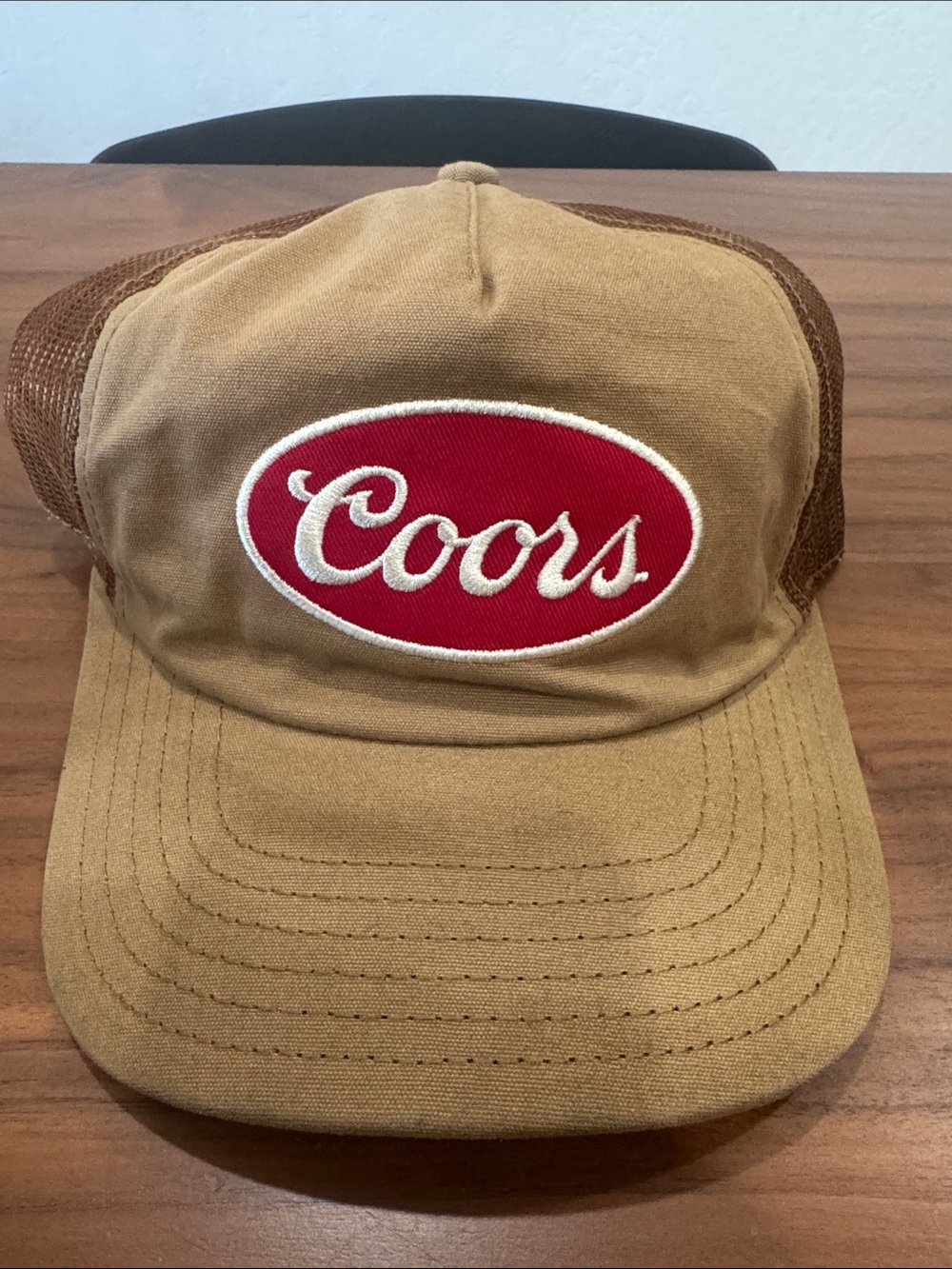 Tan and Red Trucker Hat